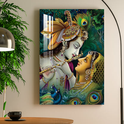 Lord Krishna with Flute Acrylic Wall Art