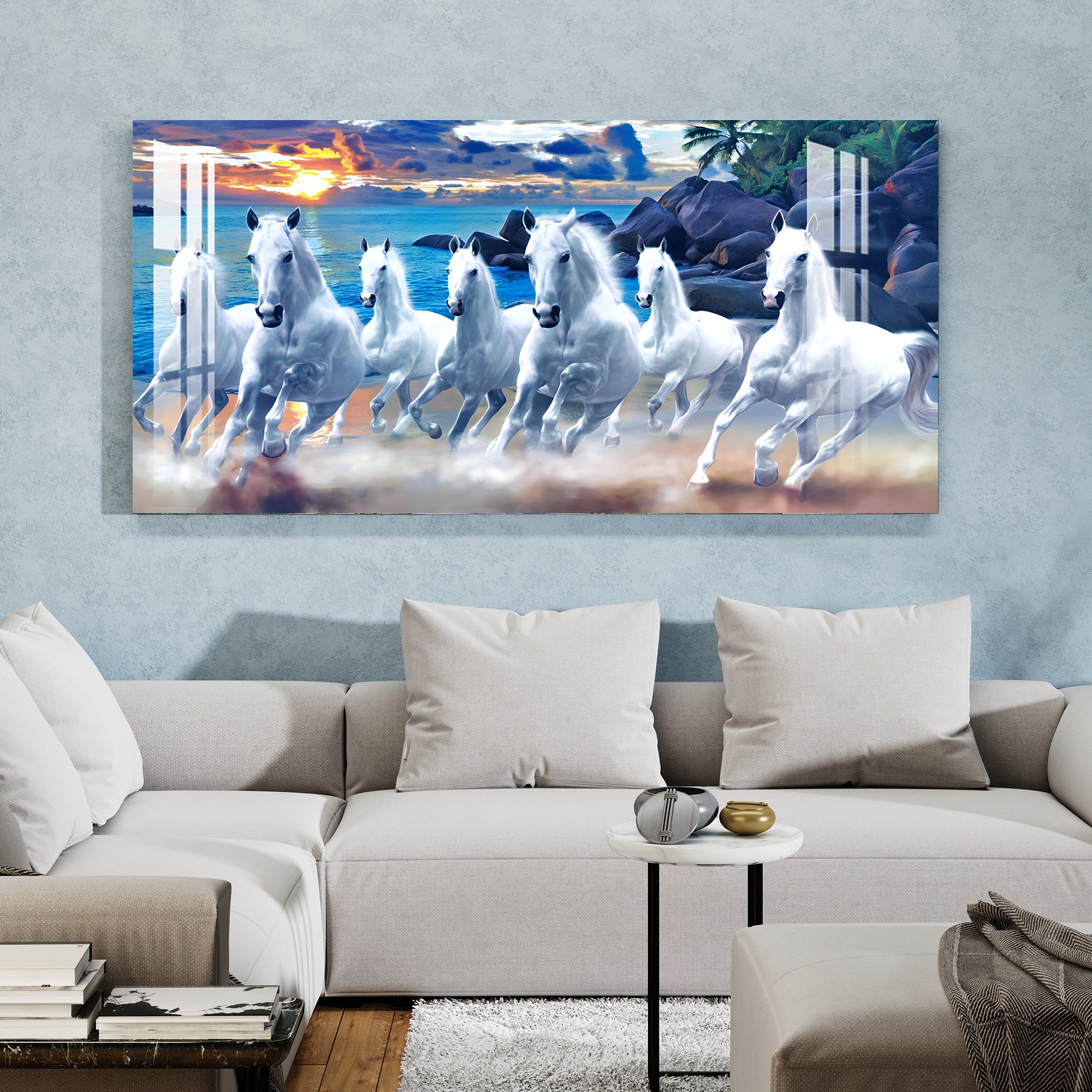 Horses of Prosperity Acrylic Wall Art