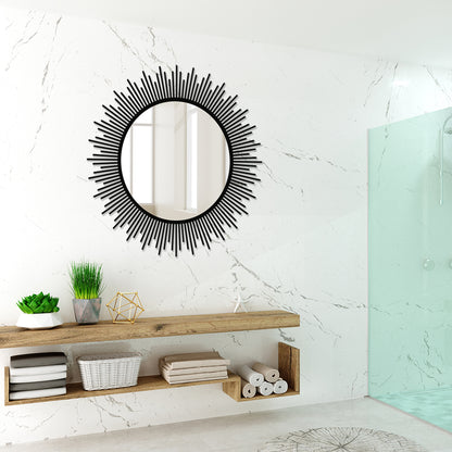 Sunburst Metal Wall Mirror