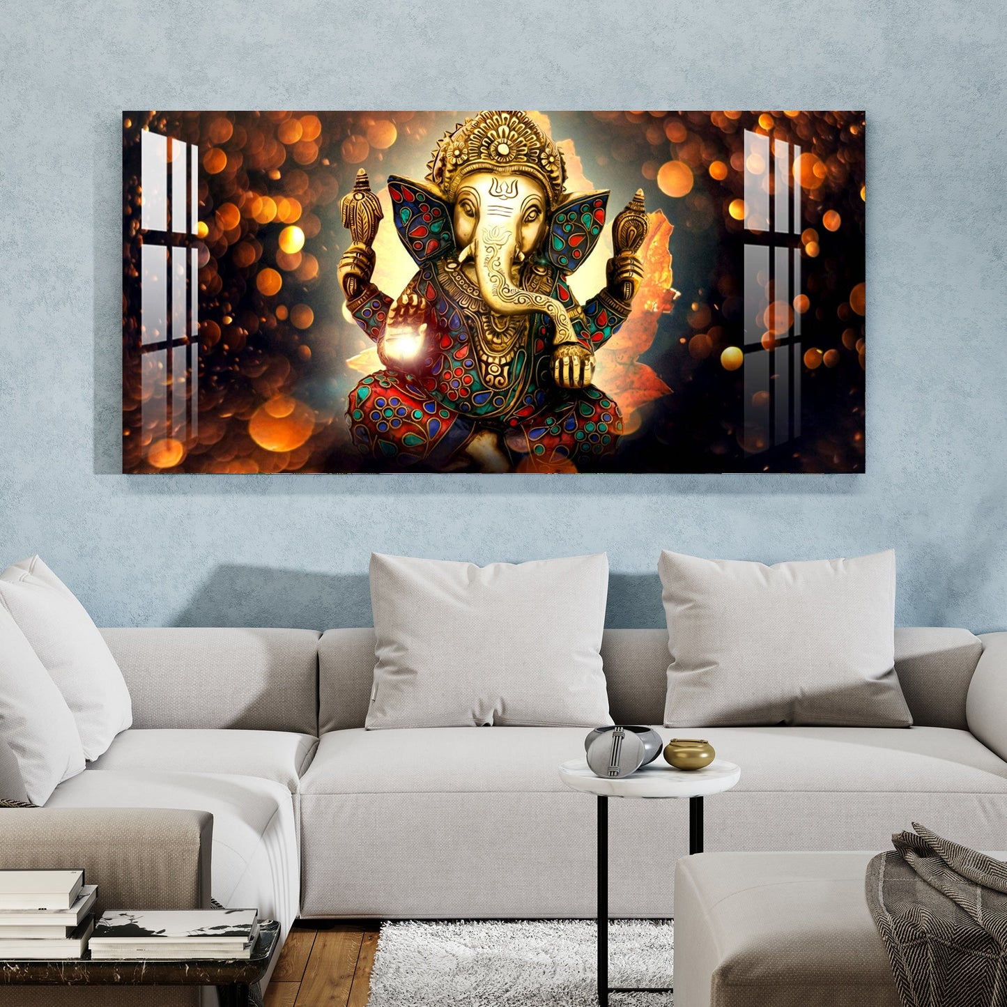 Alluring Ganesha Acrylic Wall Art - 23.5X11.5 Inch / 3MM