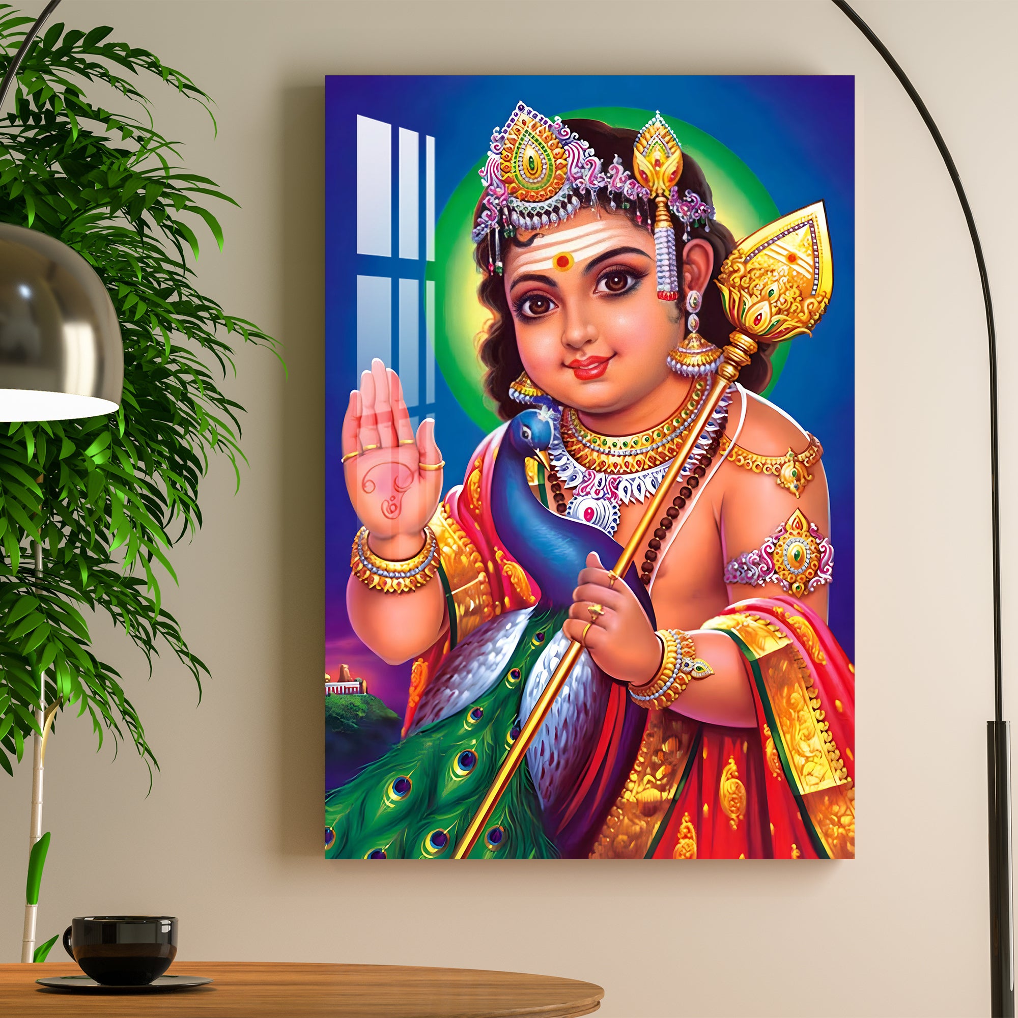 God Bala Murugan Acrylic Wall Art