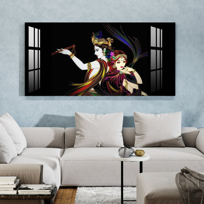 Majestical Radha Krishna Acrylic Wall Art