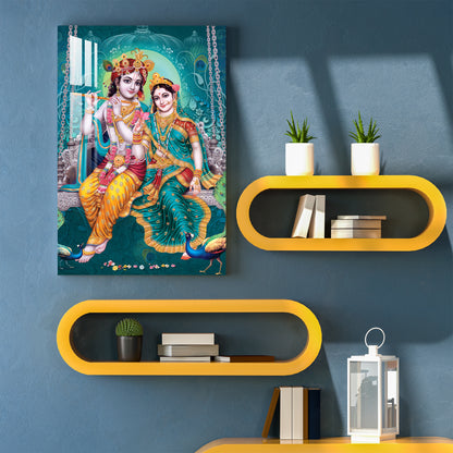 Lord Kanha & Kishori Acrylic Wall Art