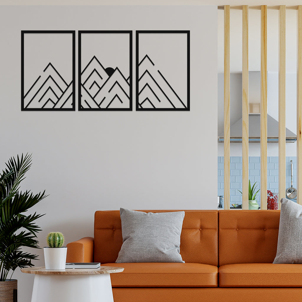 Simplest Mountain View Metal Wall Art