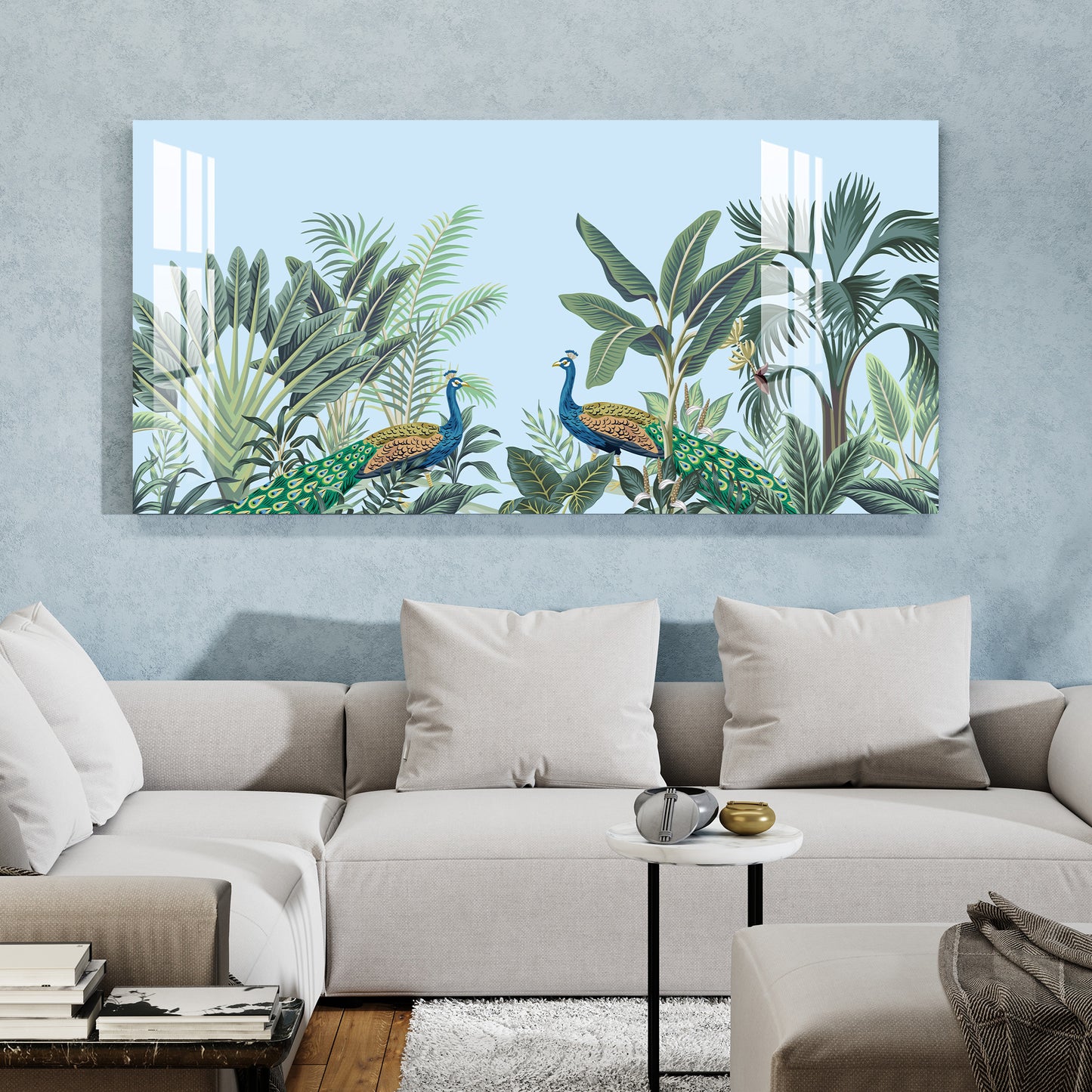 Peacock Pair Acrylic Wall Art