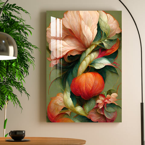 Baroque Style Floral Acrylic Wall Art