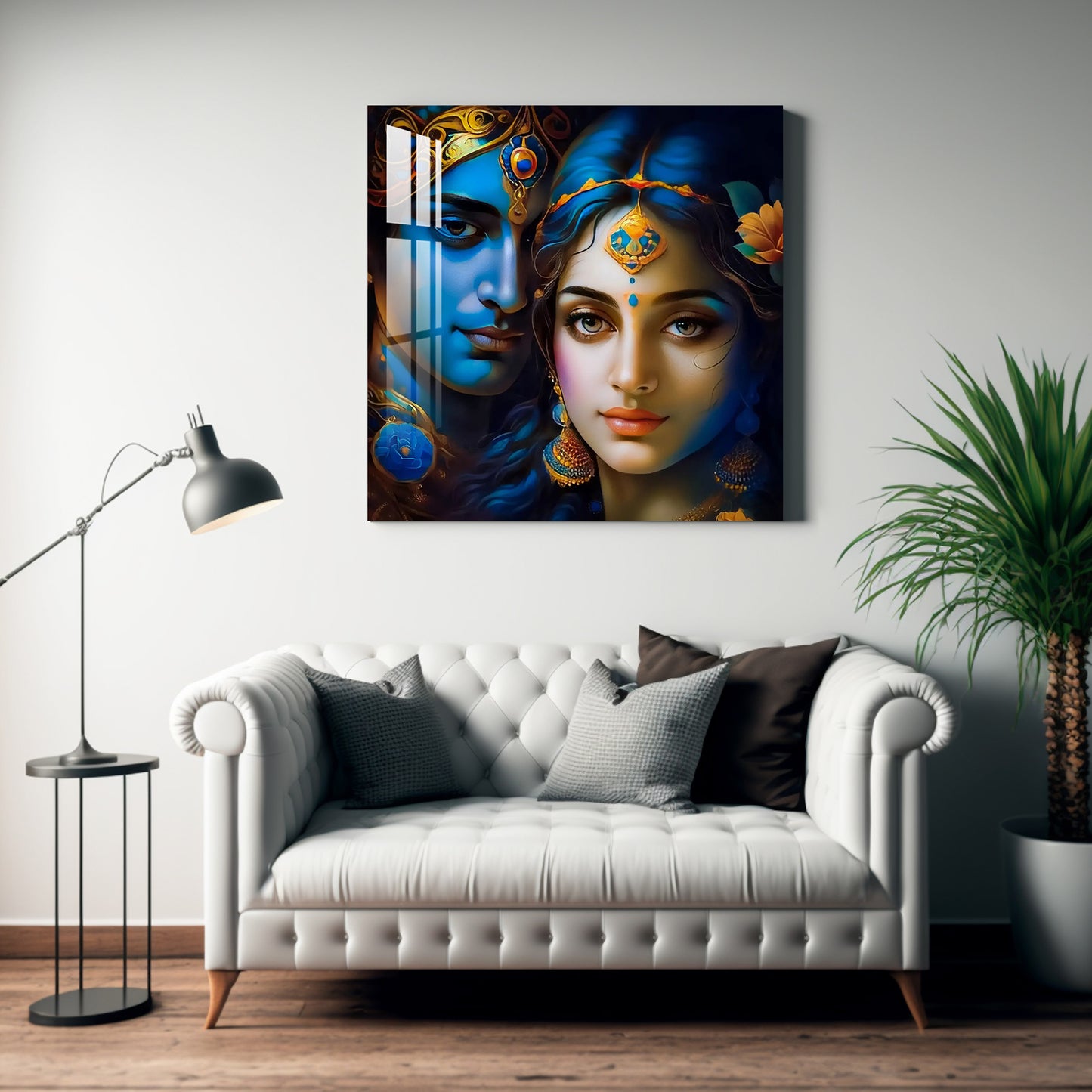 Beautiful Krishna Radha Acrylic Wall Art