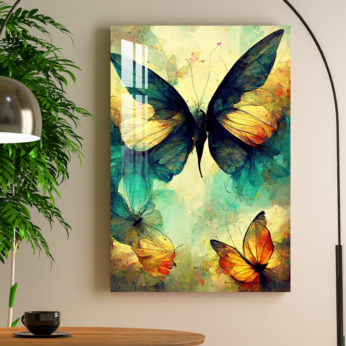 Shining Butterfly Acrylic Wall Art