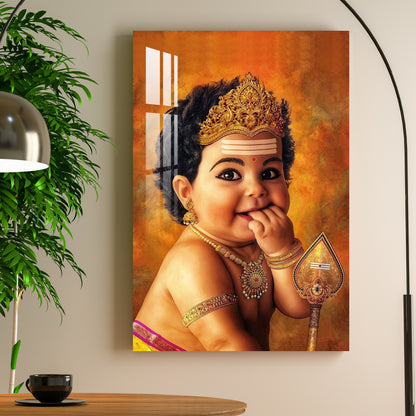 Cute Bala Murugan Acrylic Wall Art