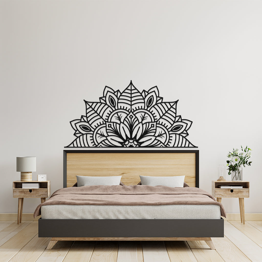 Flower In Triangle Metal Wall Art