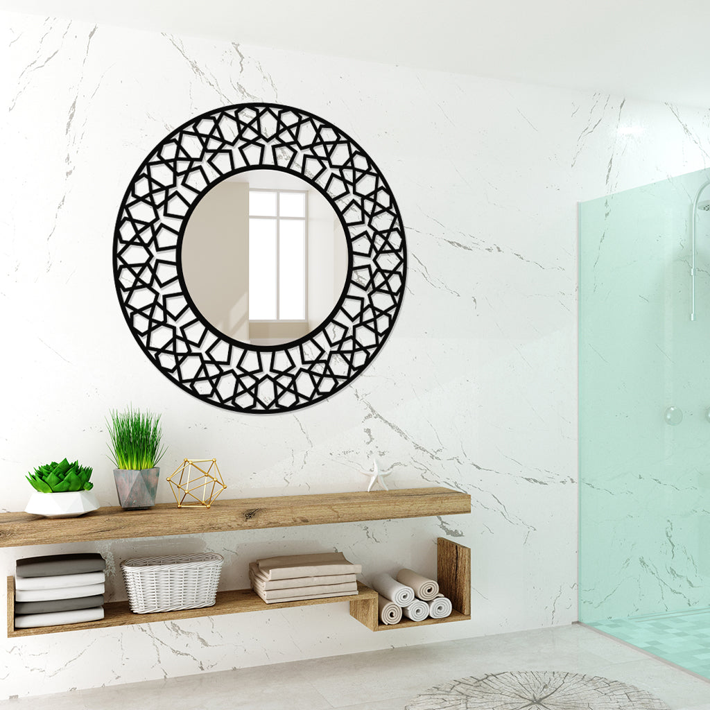 Decorative Round Shaped Metal wall Mirror