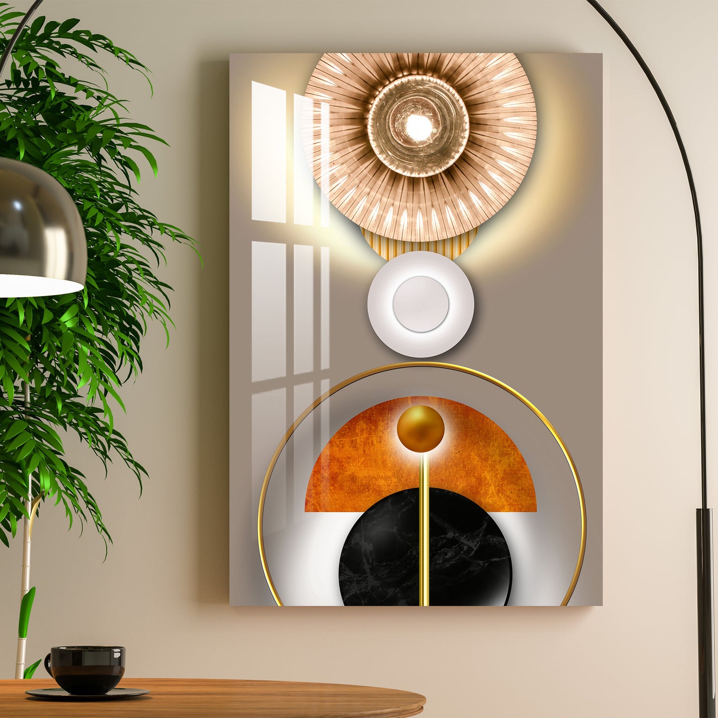 Shiny Circles Acrylic Wall Art