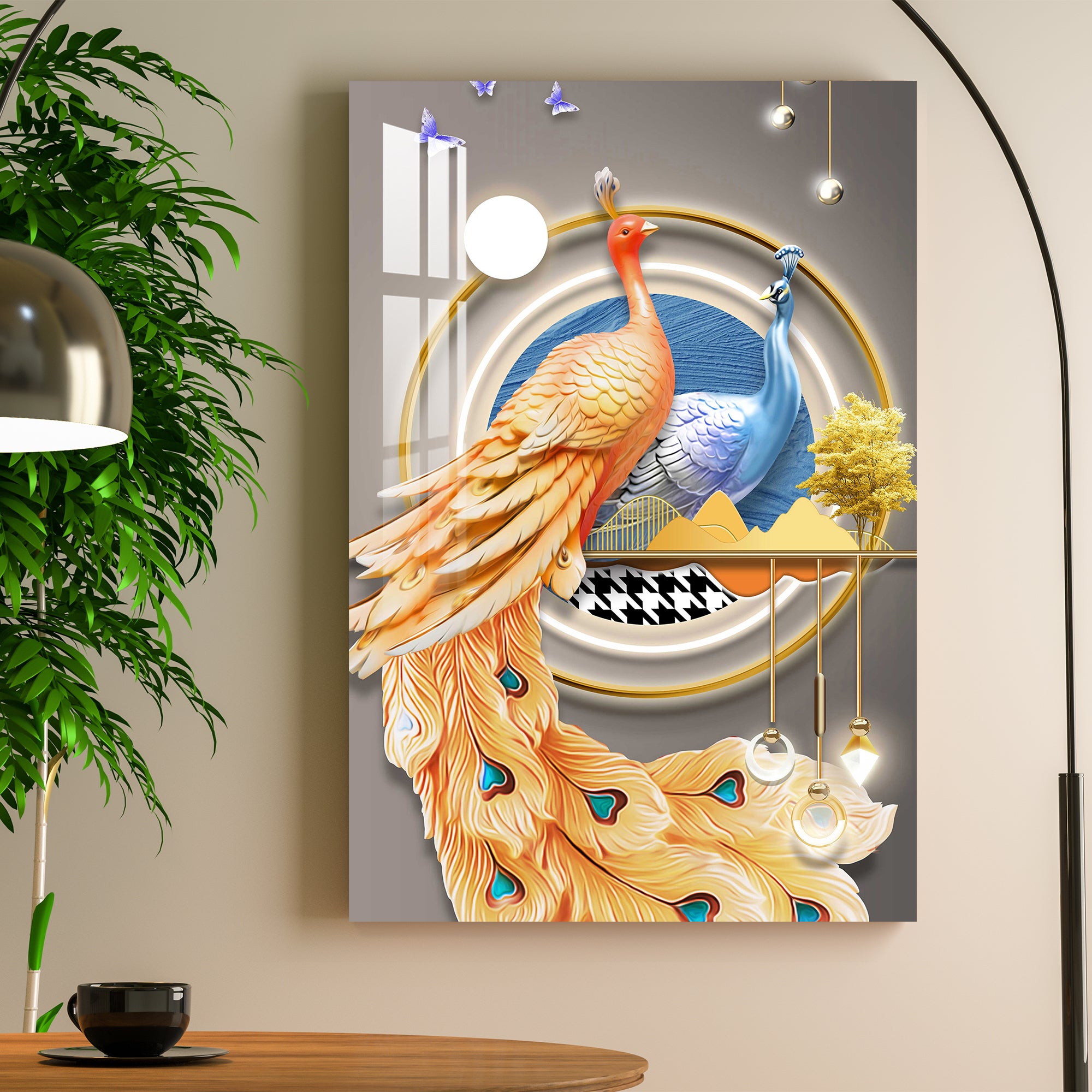 Rare Beautiful Peacock Acrylic Wall Art