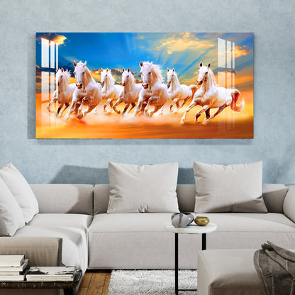 Horses in Desert Acrylic Wall Art