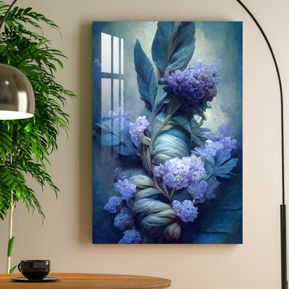 Aesthetic Purple Flowers Acrylic Wall Art