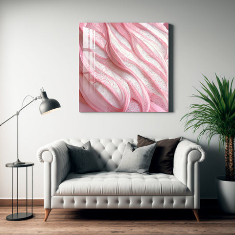 Abstract Pink Layers Acrylic Wall Art