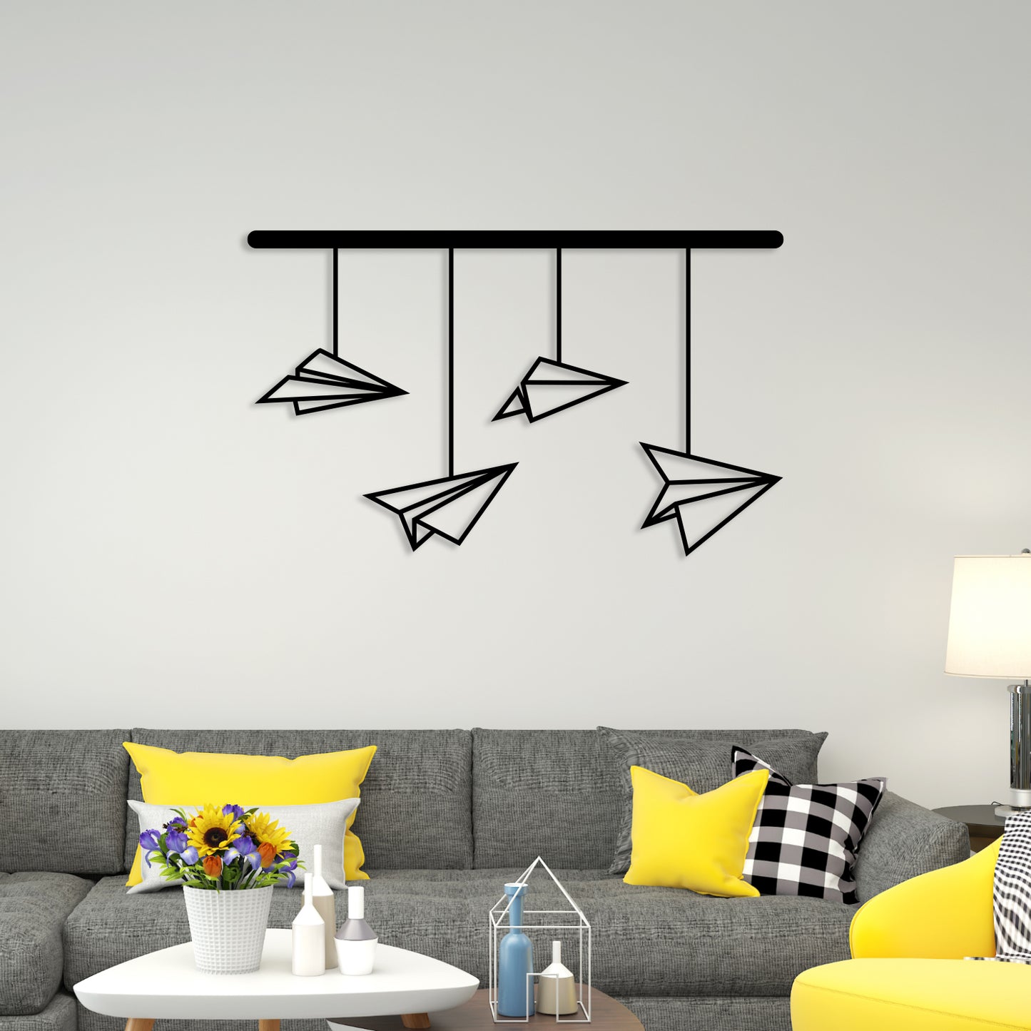 Paper Plane Metal Wall Art