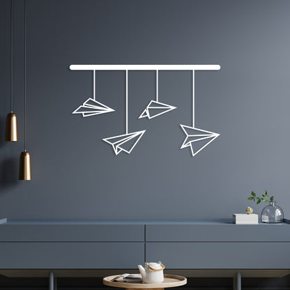 Paper Plane Metal Wall Art