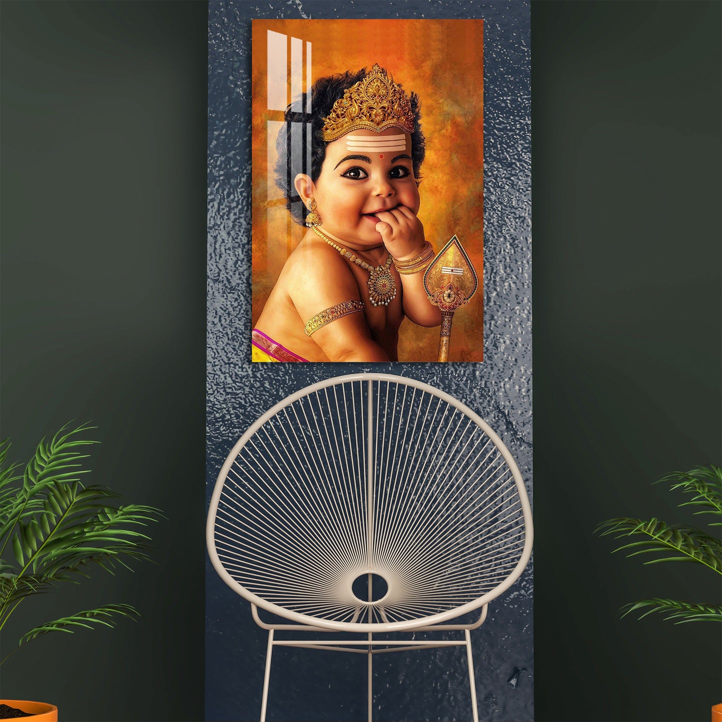 Cute Bala Murugan Acrylic Wall Art