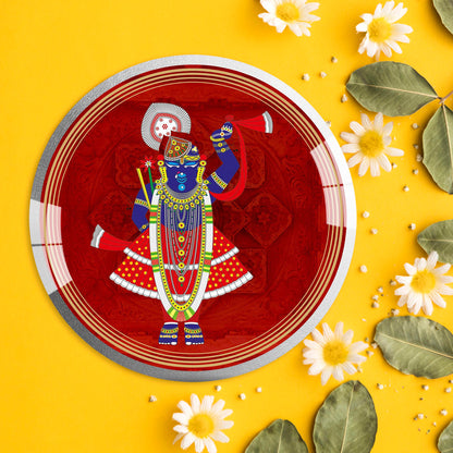 Lord Shreenathji Round Acrylic Wall Art