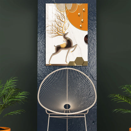 Ornated Deer Acrylic Wall Art