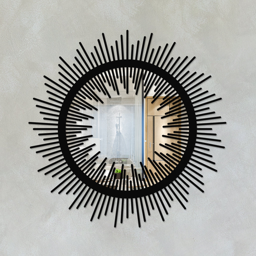 Classic Sunburst Metal Wall Mirror