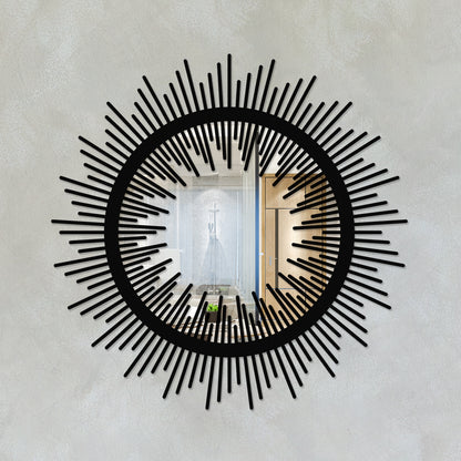 Classic Sunburst Metal Wall Mirror