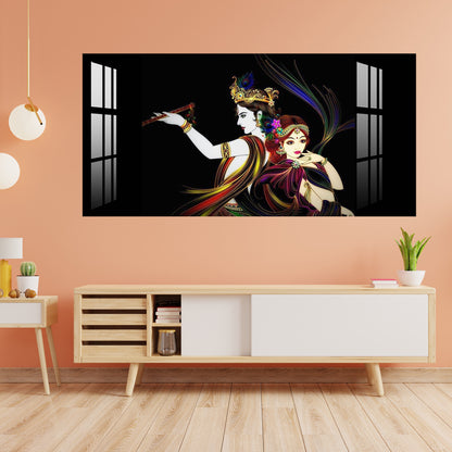 Majestical Radha Krishna Acrylic Wall Art