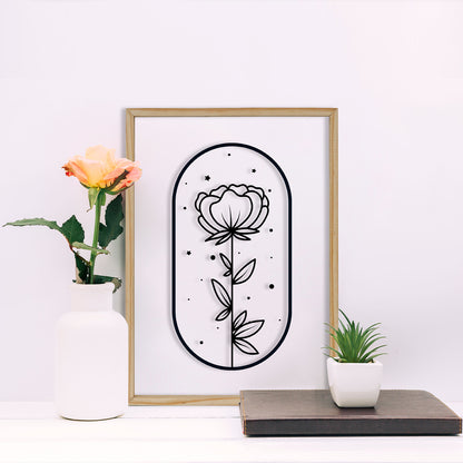 Attractive Single Flower Acrylic Frame