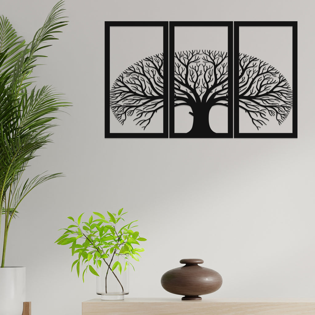 Superb Tree In Frame Metal Wall Art