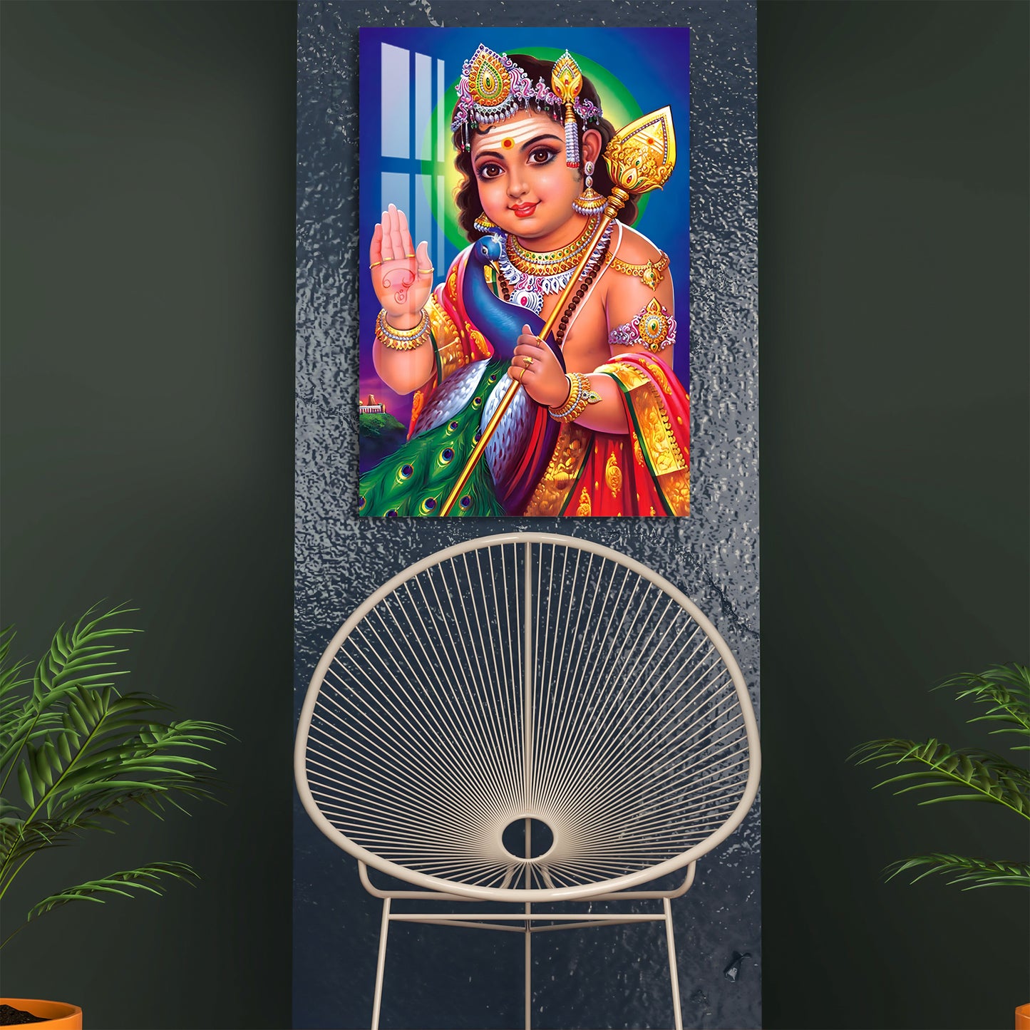 God Bala Murugan Acrylic Wall Art