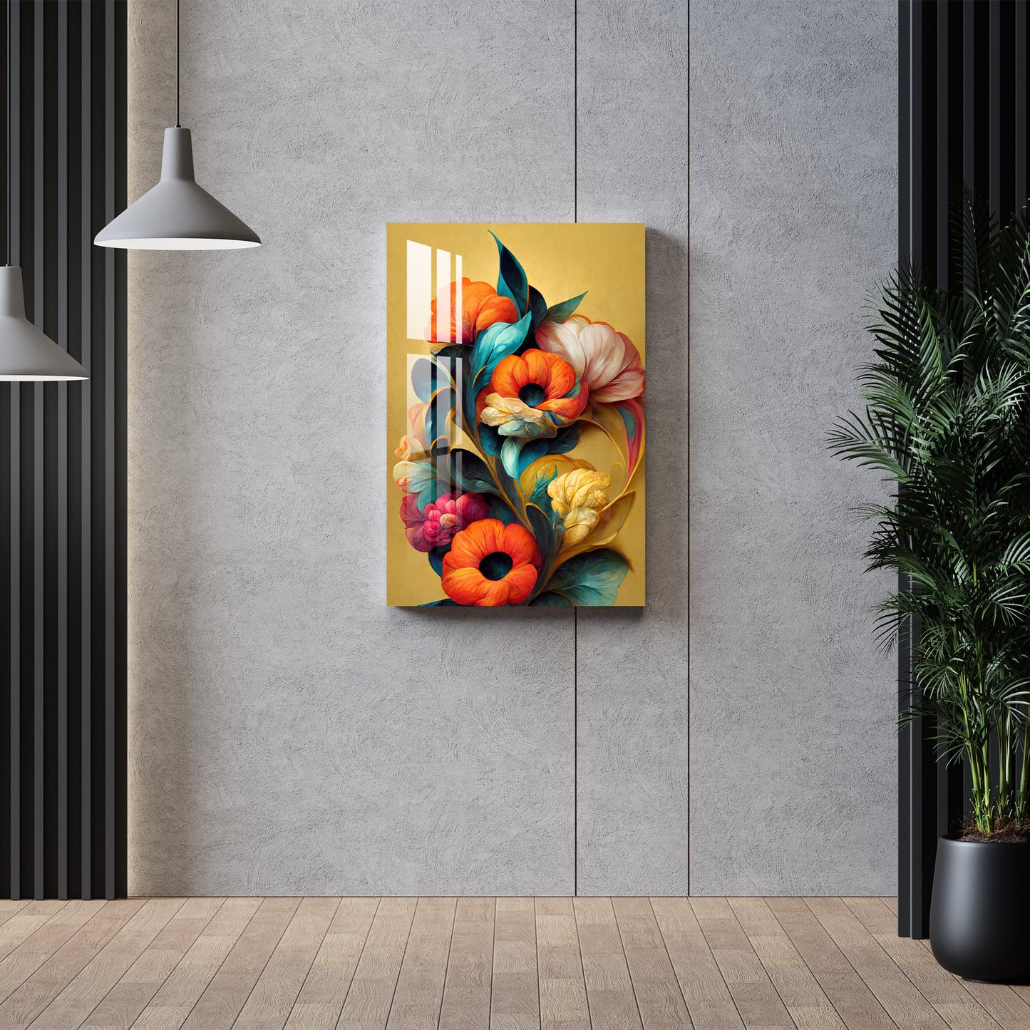 Radiant Flowers Acrylic Wall Art