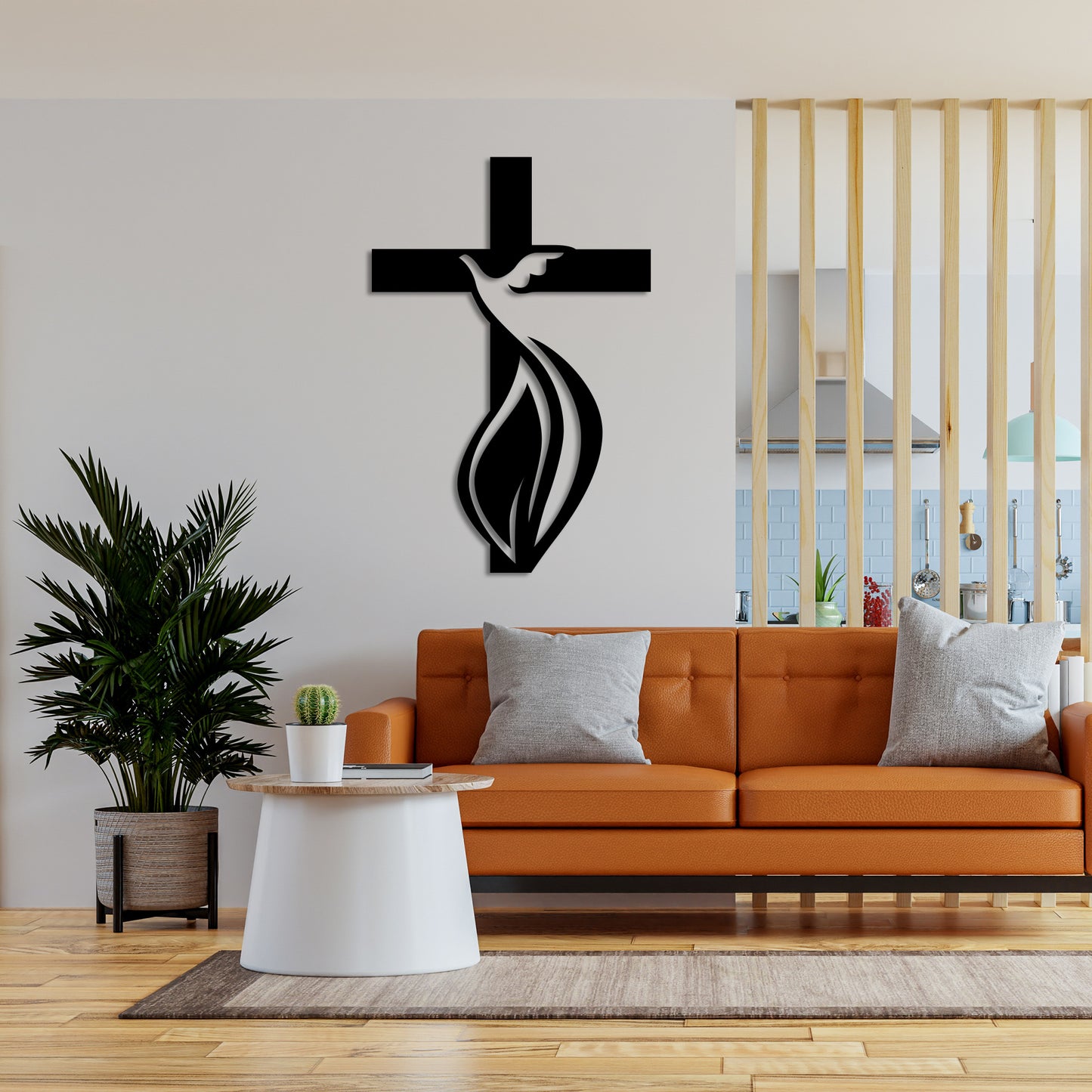 Christian Cross Metal Wall Art