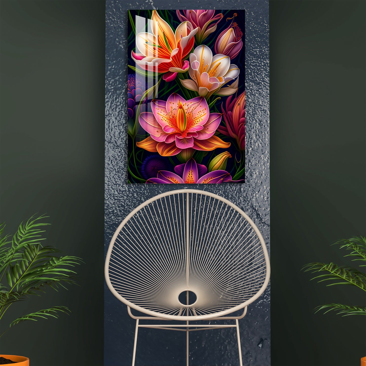 Fantasy Flowers Acrylic Wall Art