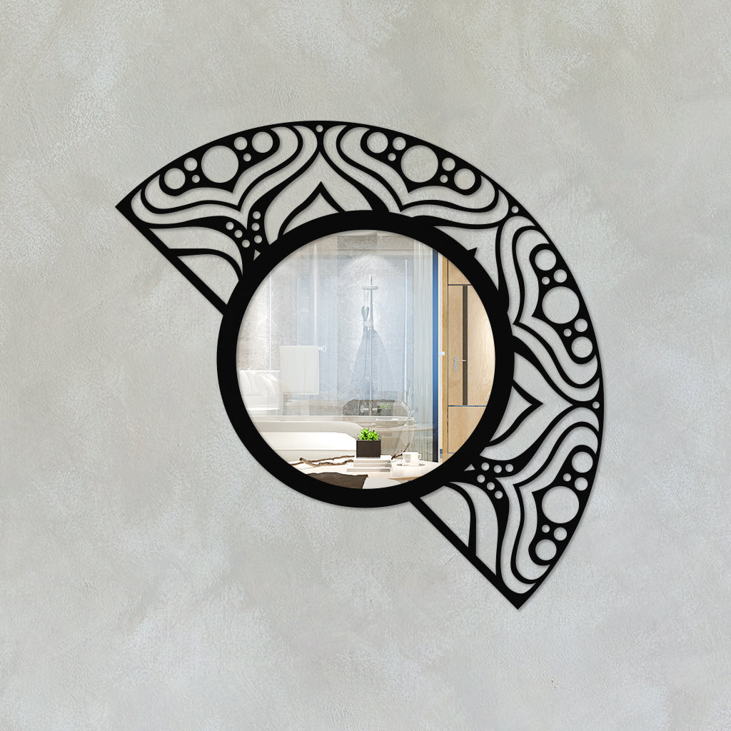 Unique Shaped Metal Wall Mirror