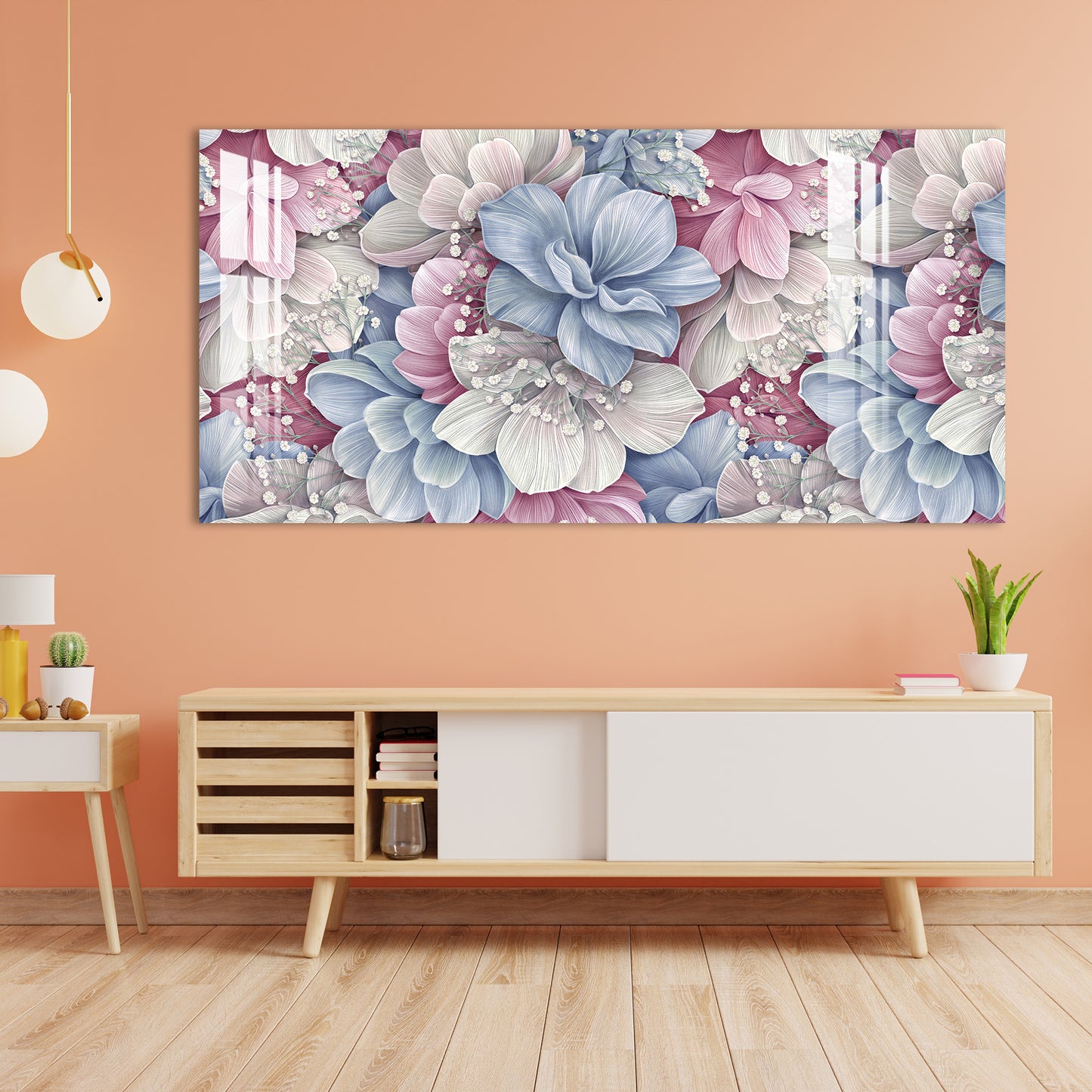 Velvet Flowers Acrylic Wall Art