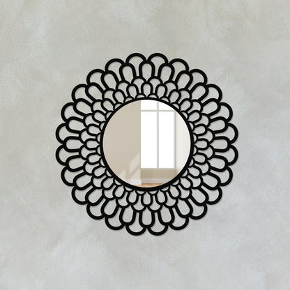 Elegant Round Metal Wall Mirror