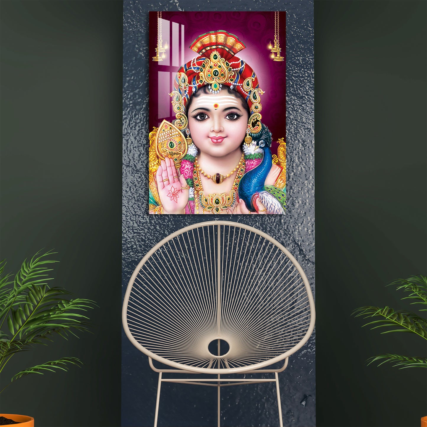 Lord Murugan Swamy Kartikey Acrylic Wall Art