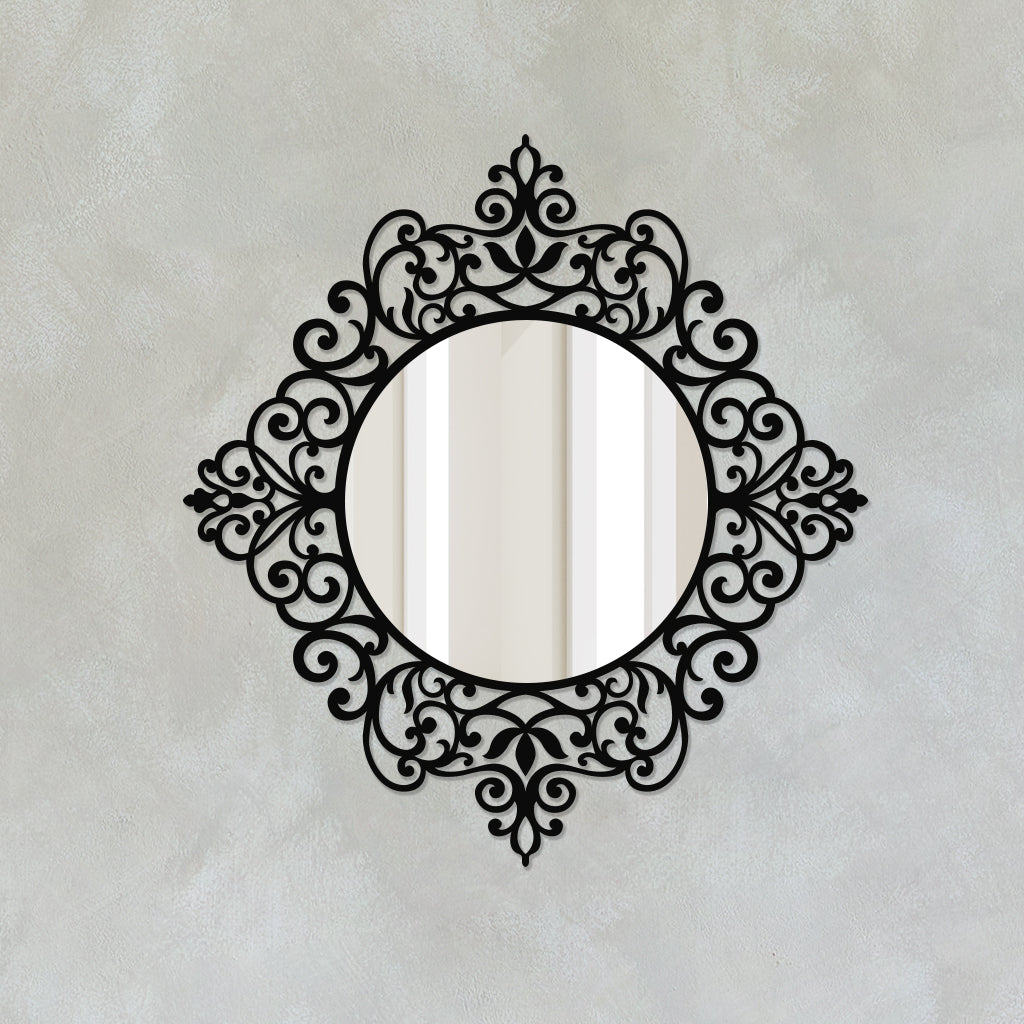 Antique Metal Wall Mirror