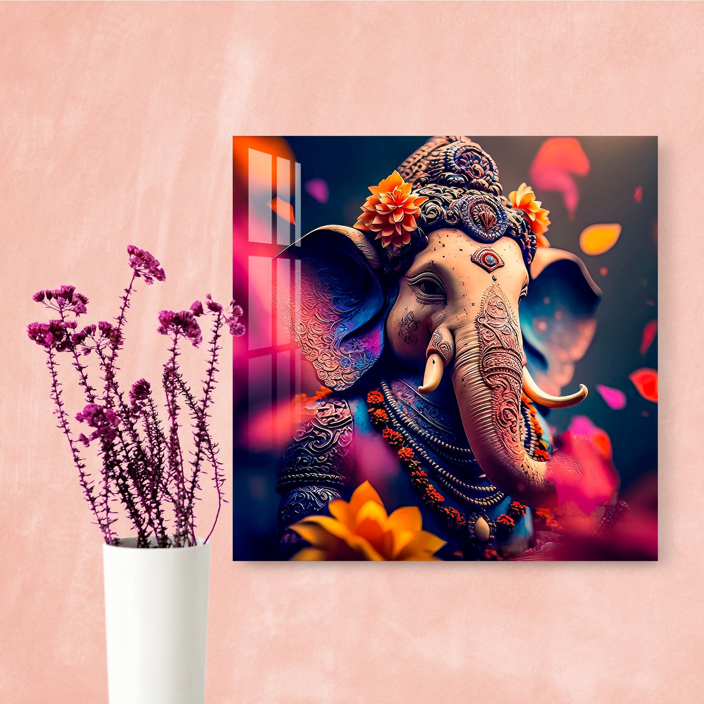 Lively Ganesha Acrylic Wall Art