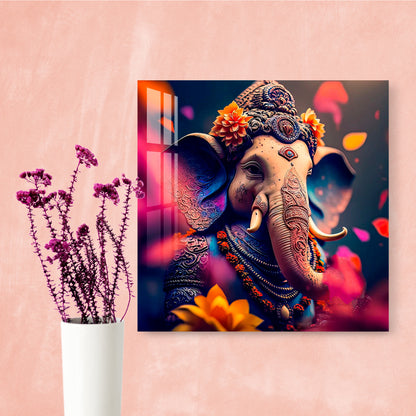 Lively Ganesha Acrylic Wall Art