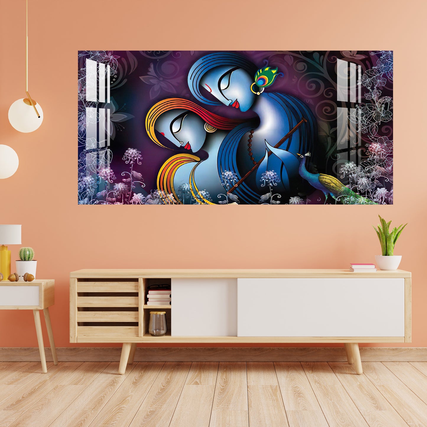 Radha Krishna Religious Acrylic Wall Art