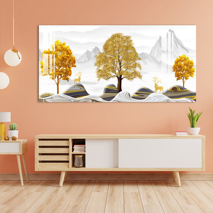 Golden Amaze Acrylic Wall Art