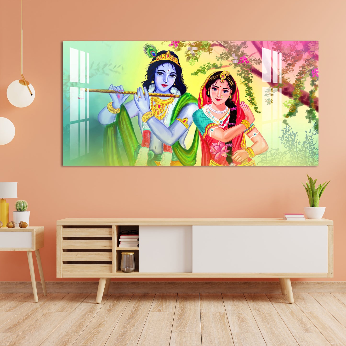 Beautiful Radha Krishna Acrylic Wall Art