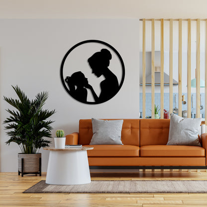 Mother & Daughter Metal Wall Art