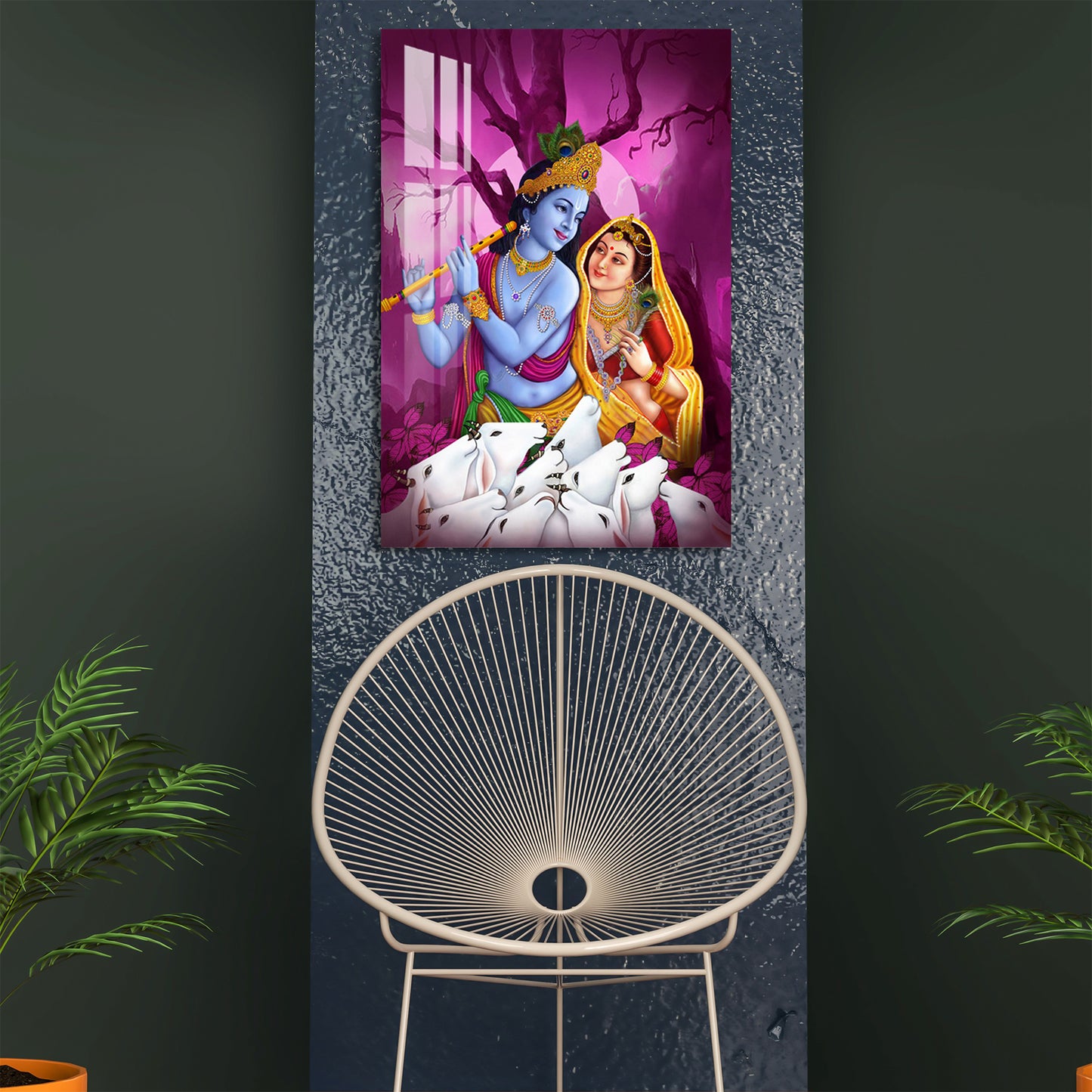 Radha Krishna in Gokul Acrylic Wall Art