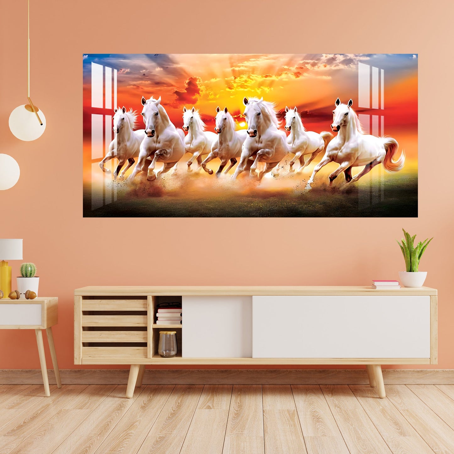 Horses of Success Acrylic Wall Art - 29.5X14.5 Inch / 3MM