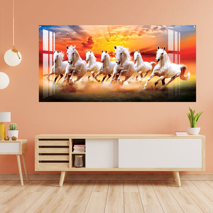 Horses of Success Acrylic Wall Art - 29.5X14.5 Inch / 3MM