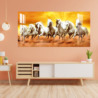 Horses of Wealth Acrylic Wall Art