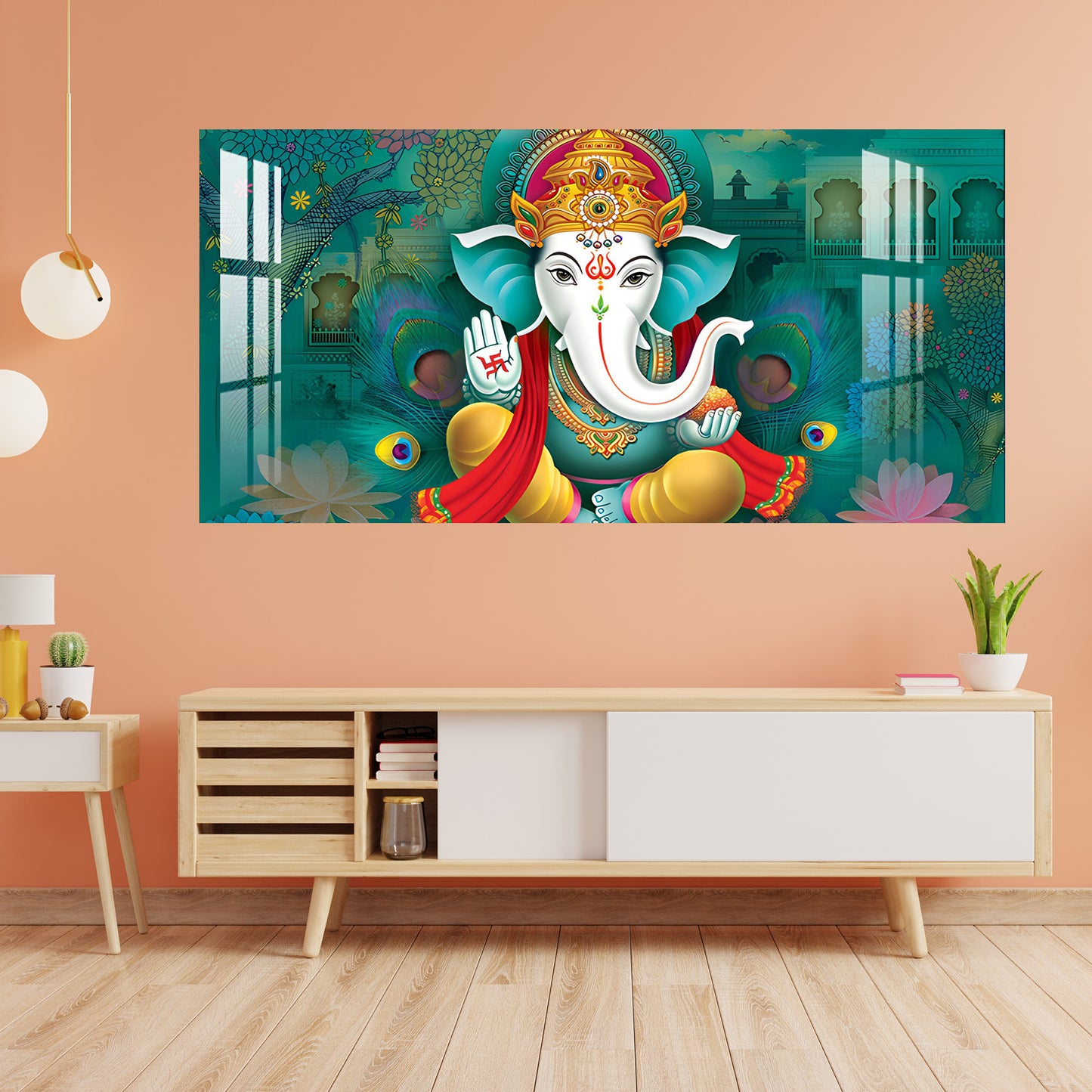 Swastika Ganesh Acrylic Wall Art